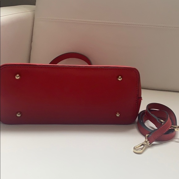 LeParmentier Red Leather Handbag - Picture 7 of 7